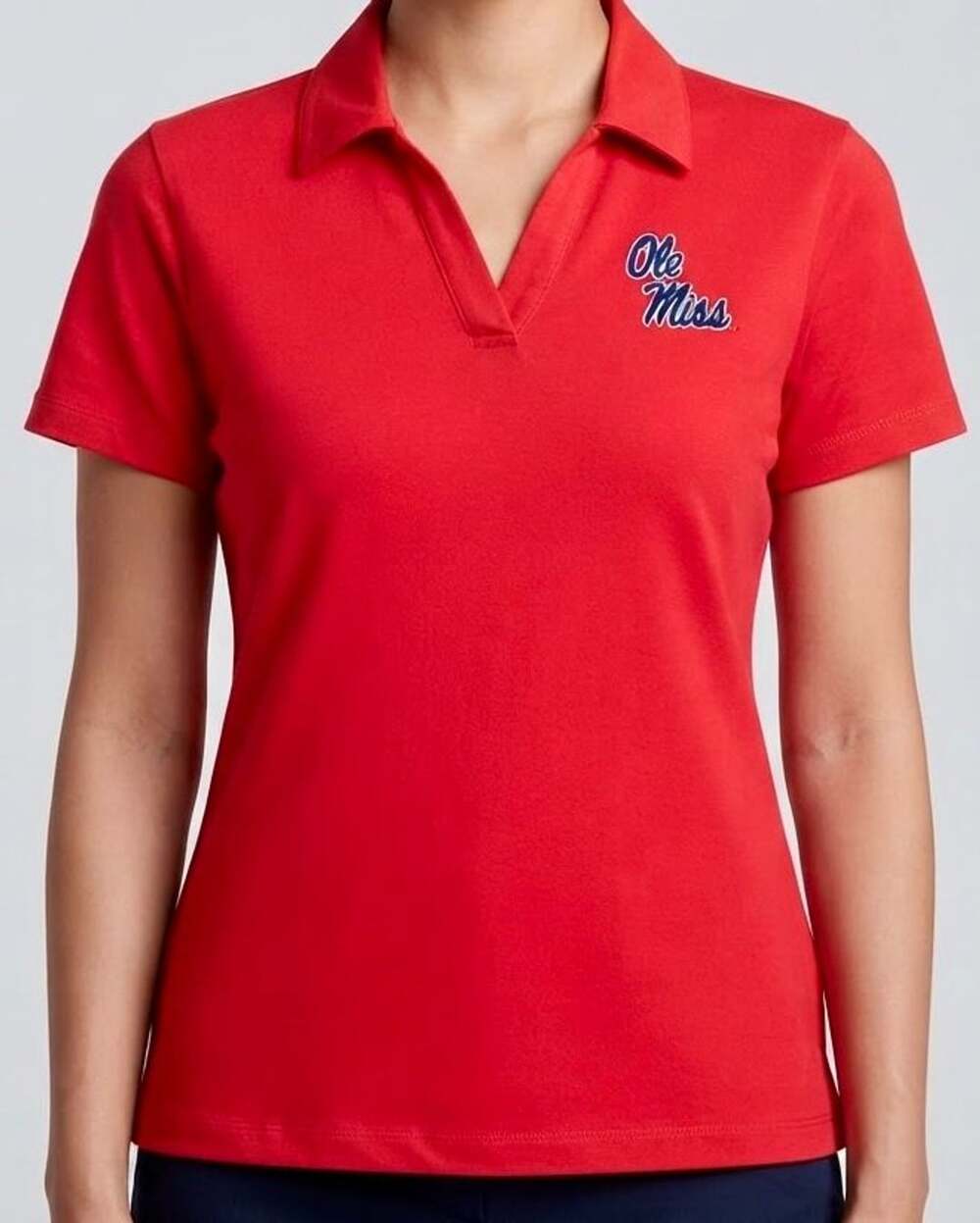 Cutter & Buck Ole Miss Rebels Red CB DryTec Womens Polo Shirt Size XL